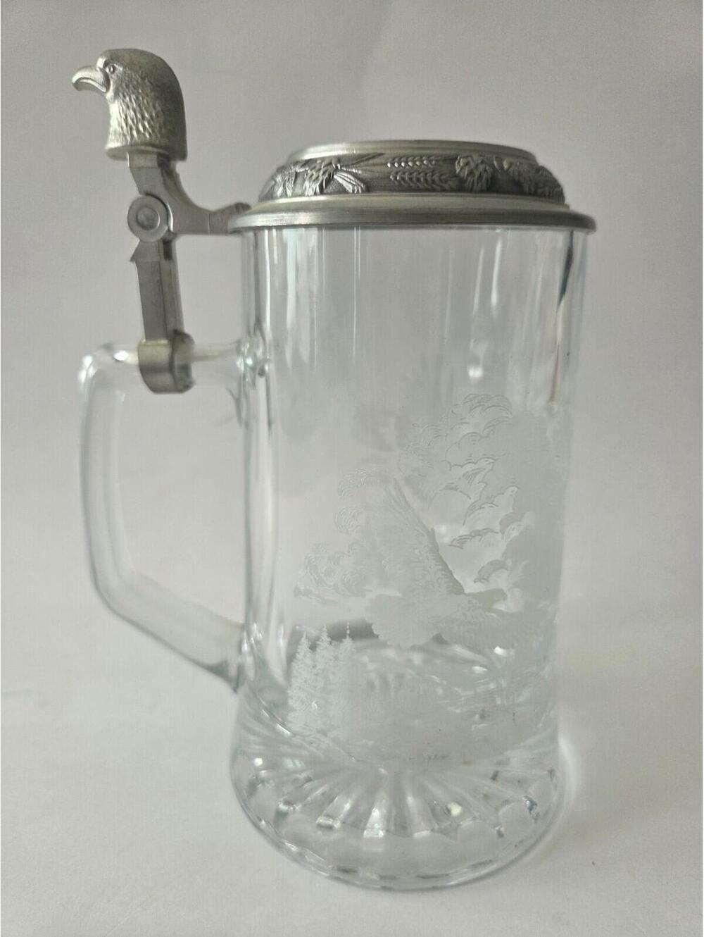 Domex Vintage German Etched Glass Stein